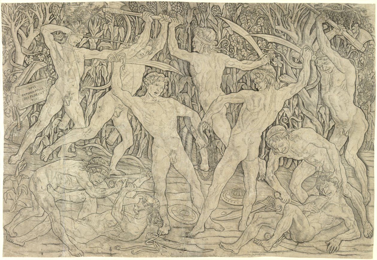 Az aktok csatája, 1470-es évek alkotó: Antonio Pollaiuolo