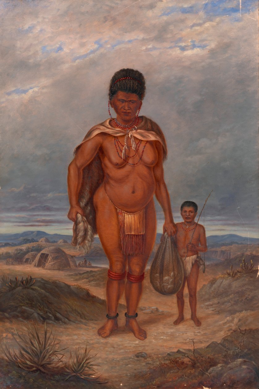 Hottentot Woman and Children, kb. 1893. alkotó: Antonio Zeno Shindler