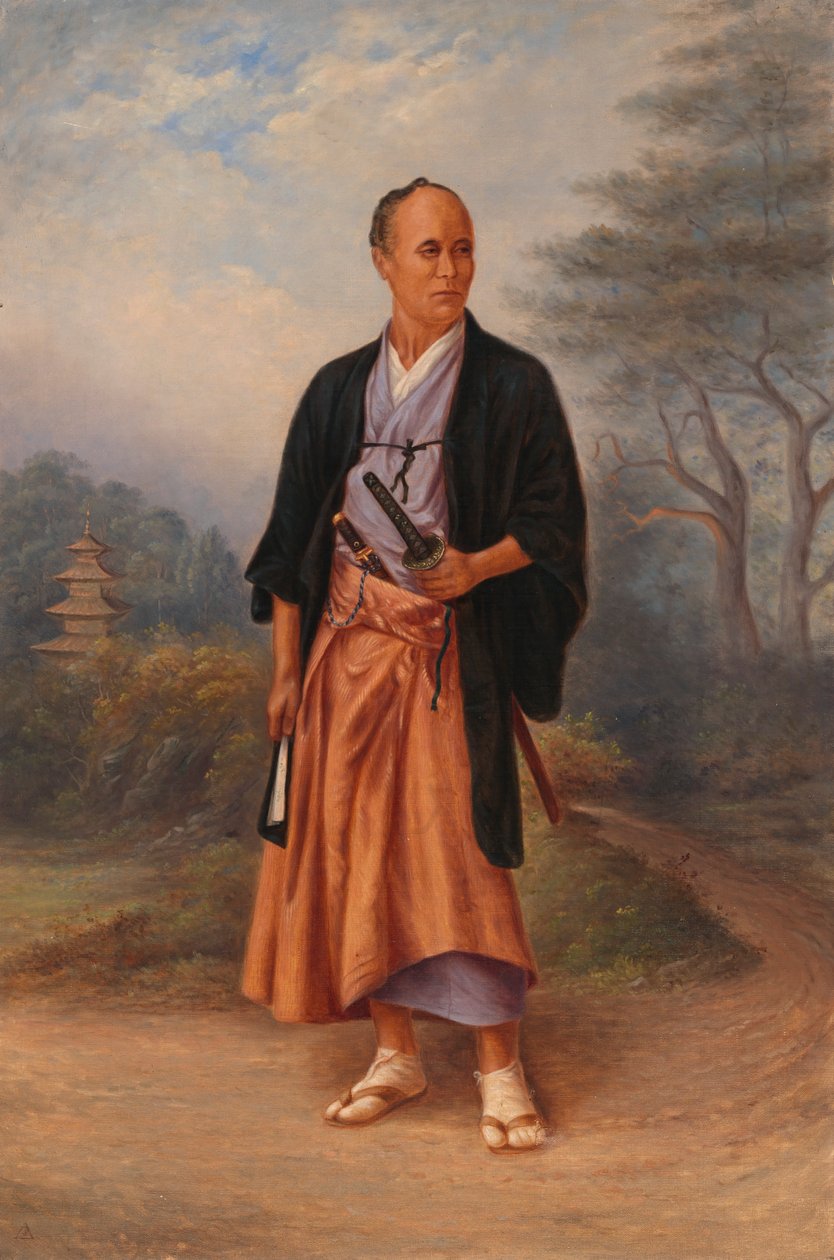 japán férfi, kb. 1893. alkotó: Antonio Zeno Shindler
