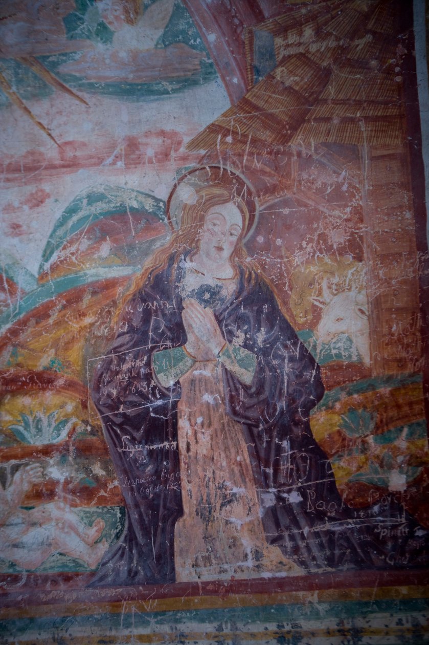 Madonna, részlet a Születésből alkotó: Antonio da Padova