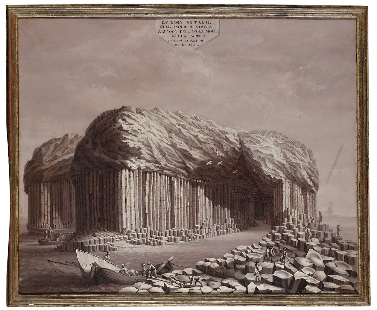 Fingal-barlang, Skócia (olaj, vászon) alkotó: Antonio de Bittio