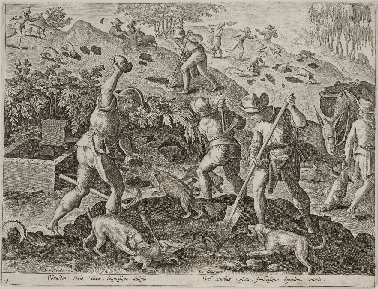 Borzvadászat alkotó: Antonius Wierix