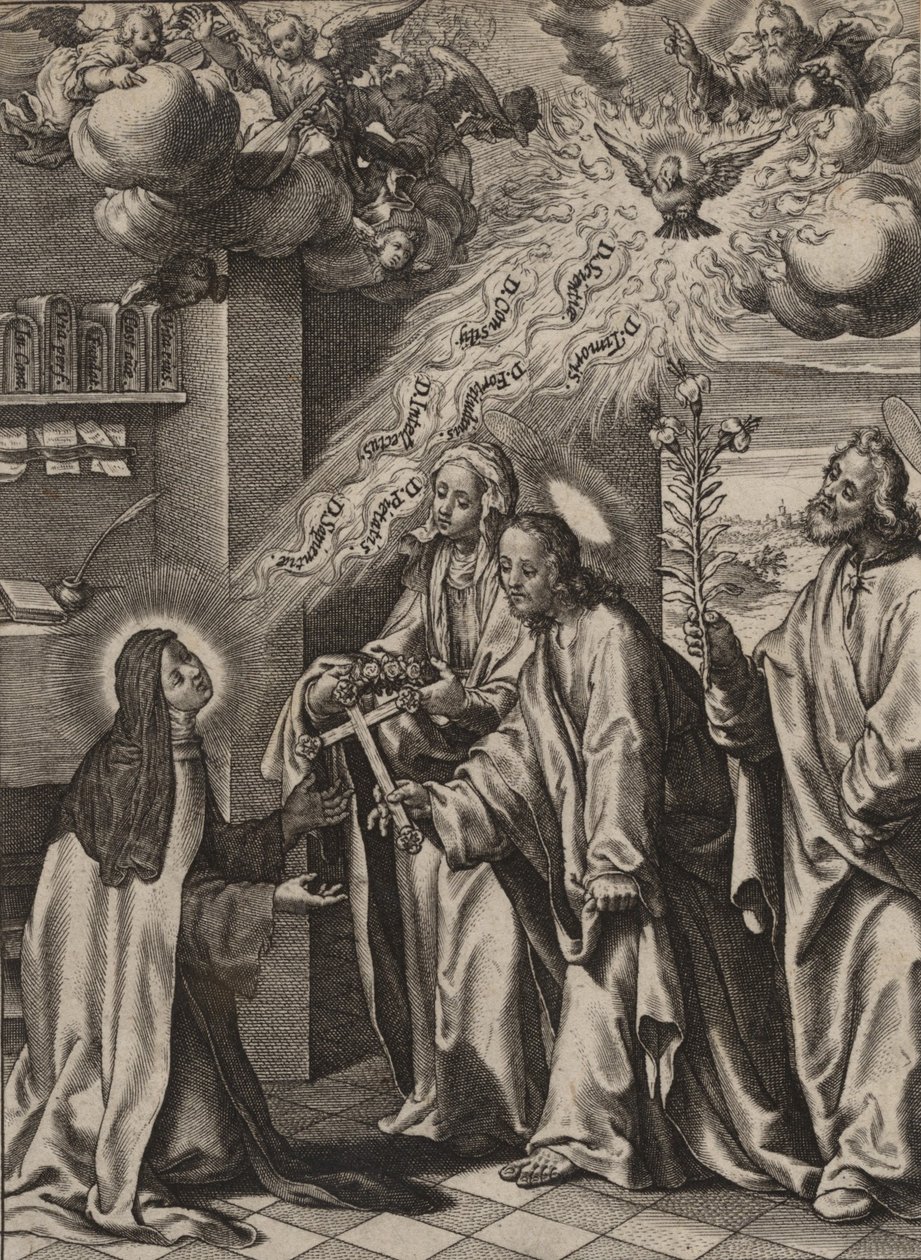 Szent Teréz látomása, 1570-1604. alkotó: Antonius Wierix