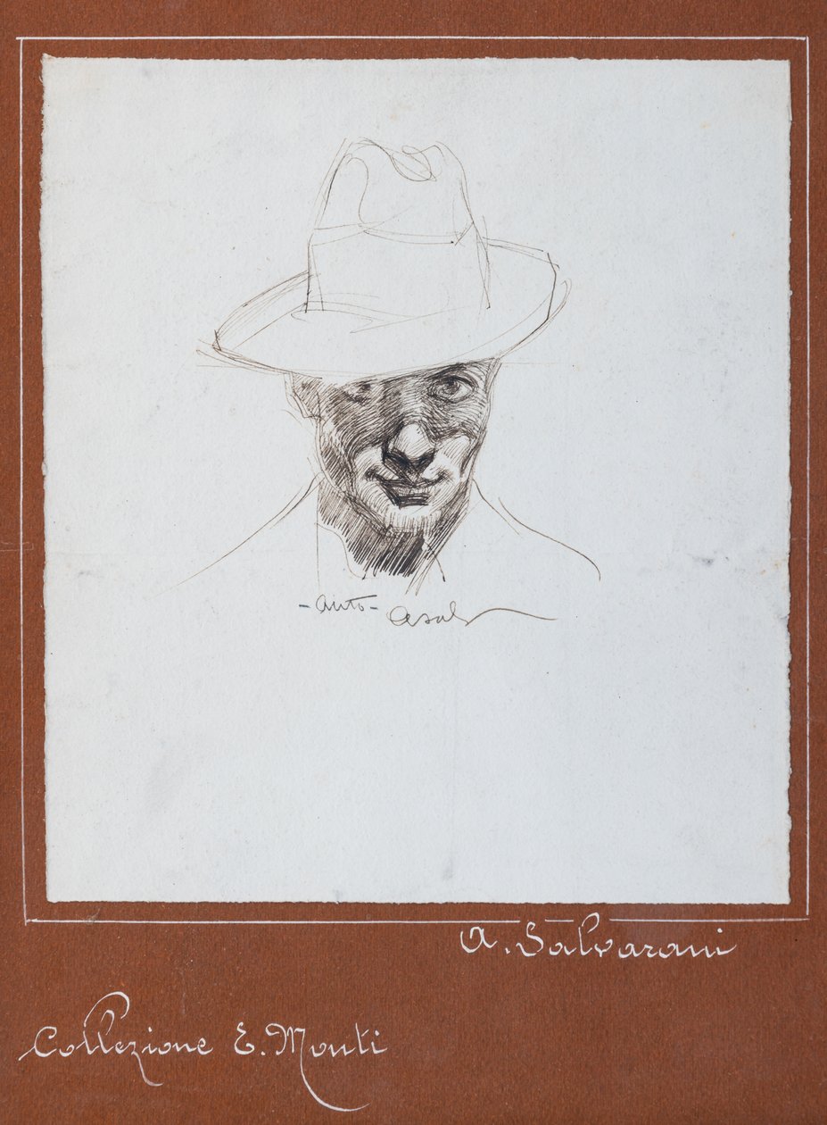 Önarckép (tusrajz) alkotó: Arcangelo Salvarani