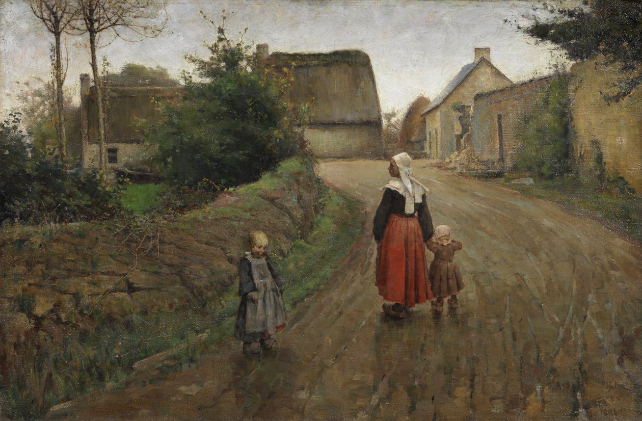Pont-Aven utcában alkotó: Archibald Standish Hartrick