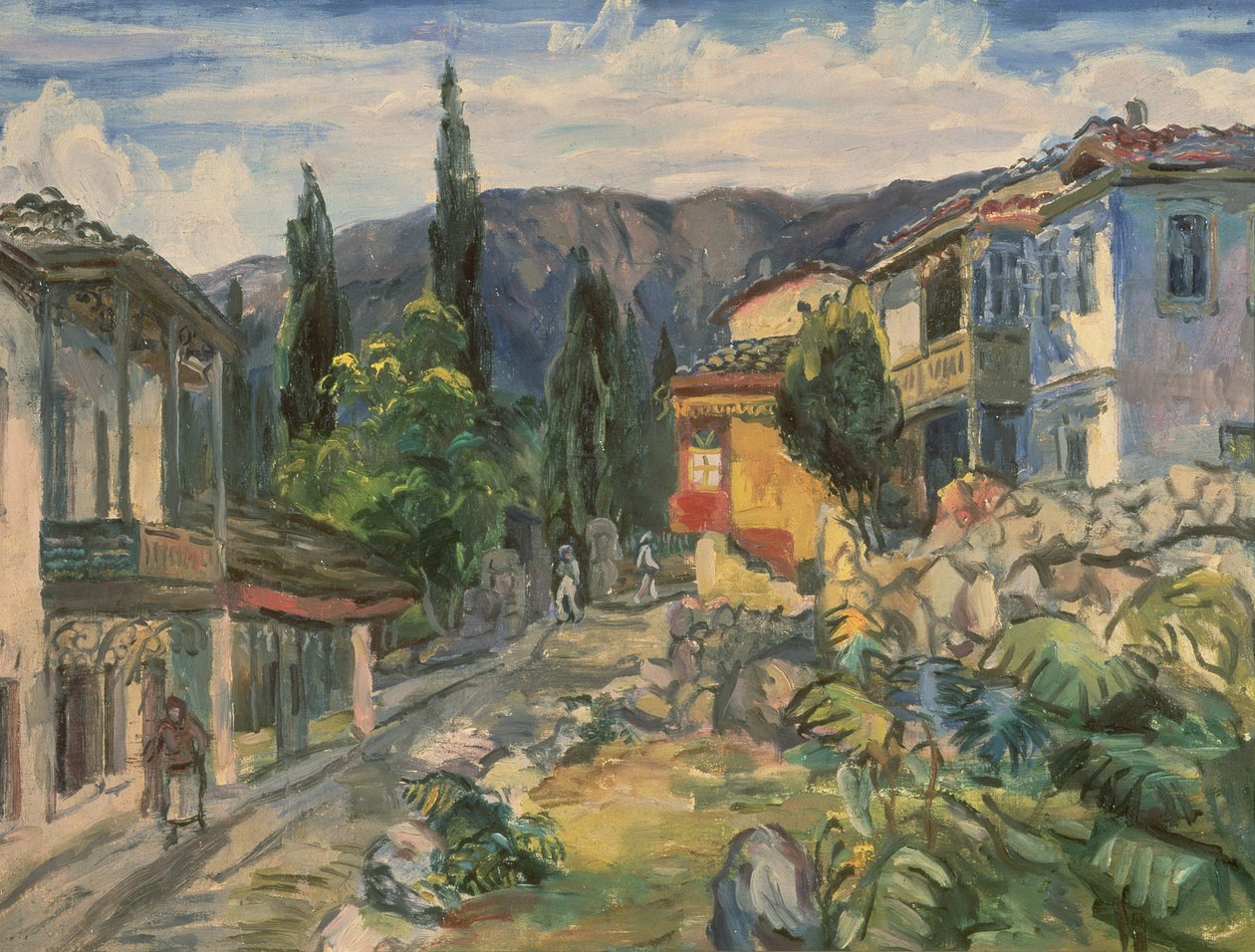 Egy tatár utca Jaltában, 1932 alkotó: Aristarkh Vasilievic Lentulov