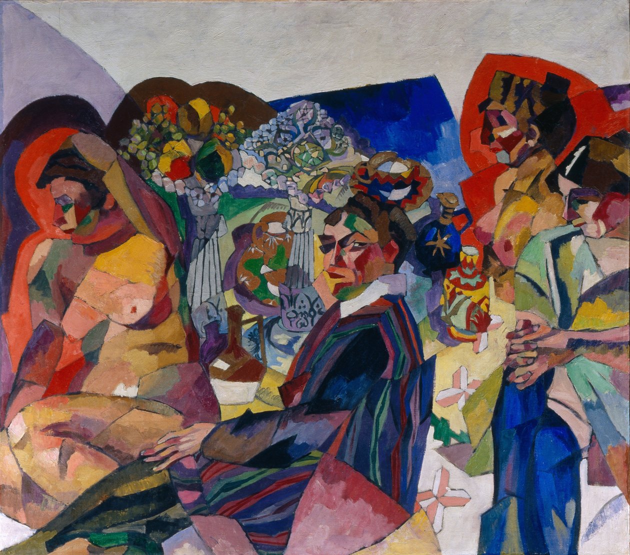 Társaság az asztalnál, 1916 alkotó: Aristarkh Vasilievic Lentulov