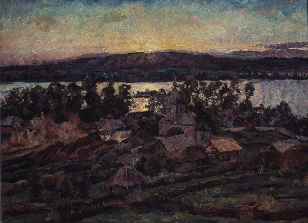 Naplemente, 1928 alkotó: Aristarkh Vasilievic Lentulov