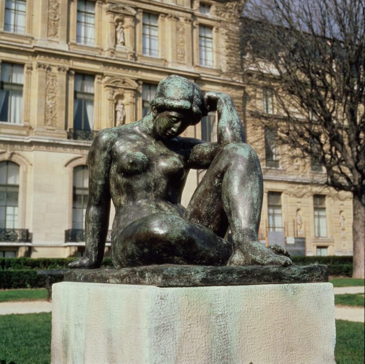 La Mediterranee, Place du Carrousel, Louvre, Párizs, 1902-05 (bronz) (további nézetekért lásd: (160258-160261) alkotó: Aristide Maillol