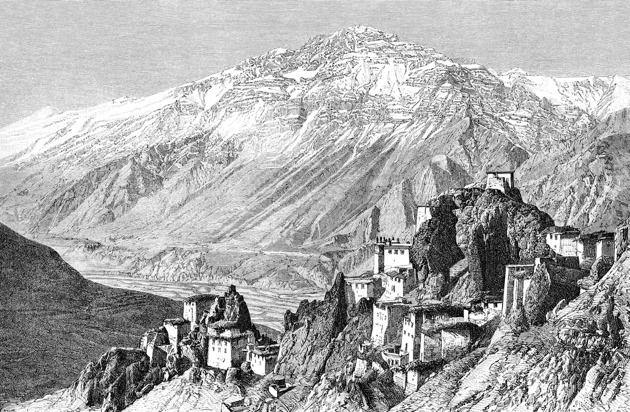 Dankar, Lahul és Spiti, India, 1895. alkotó: Armand Kohl