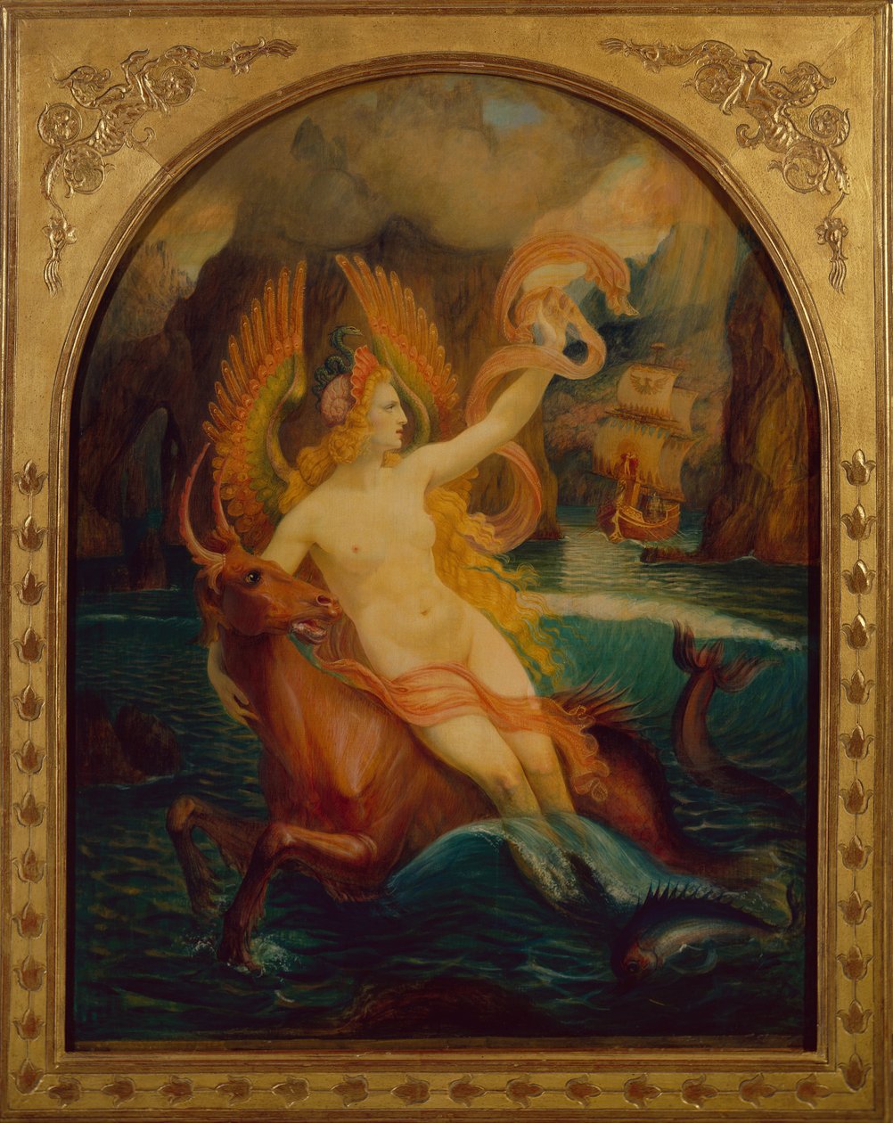 A sziréna, 1897 körül (olaj, vászon) alkotó: Armand Point
