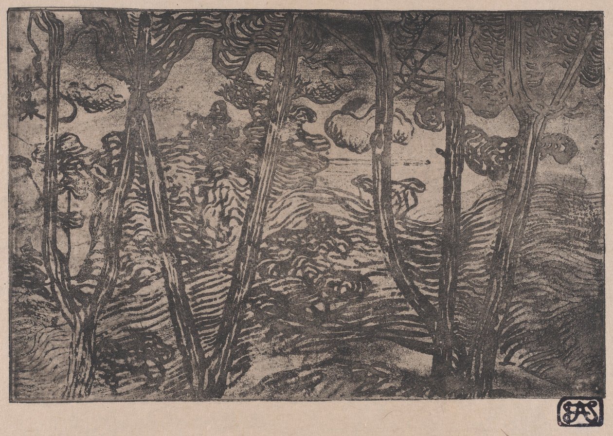Fák éjjel, kb. 1894. alkotó: Armand Séguin