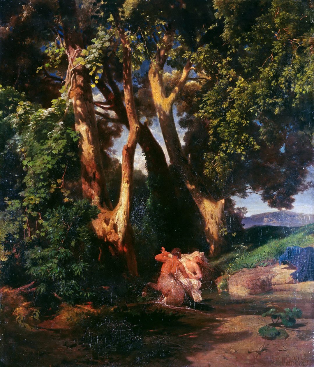Kentaurusz és nimfa alkotó: Arnold Böcklin