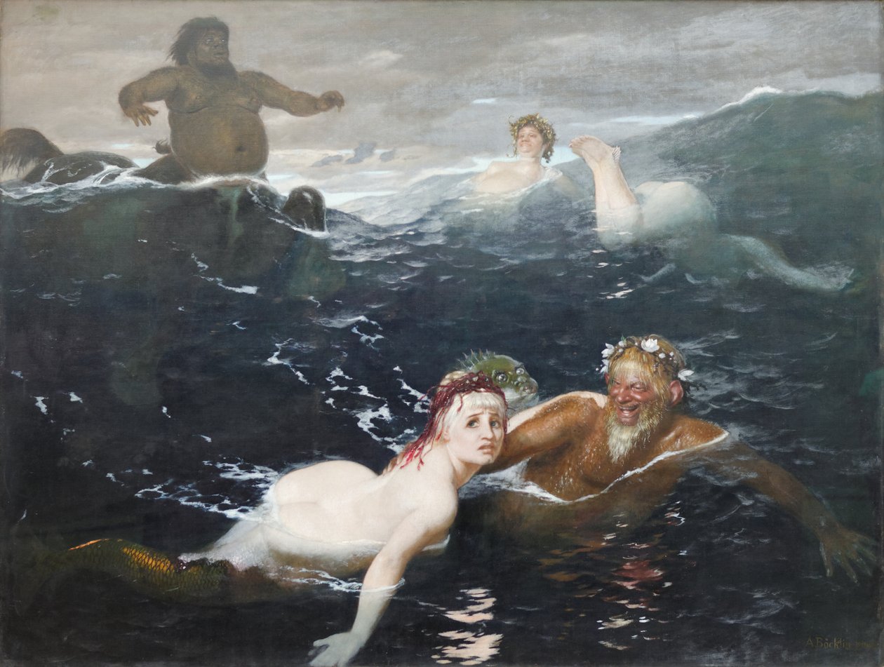 A hullámok játékában alkotó: Arnold Böcklin