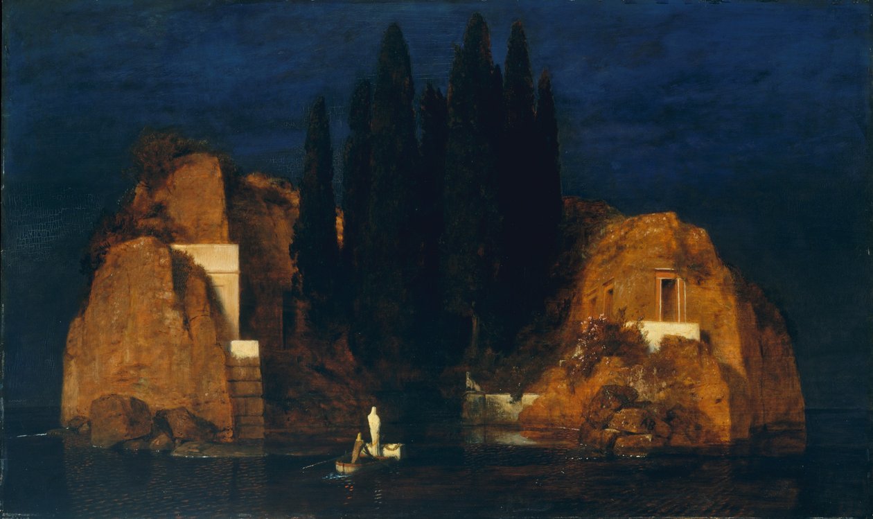 Isle of the Dead, második változat, 1880 (olaj, fa) alkotó: Arnold Böcklin