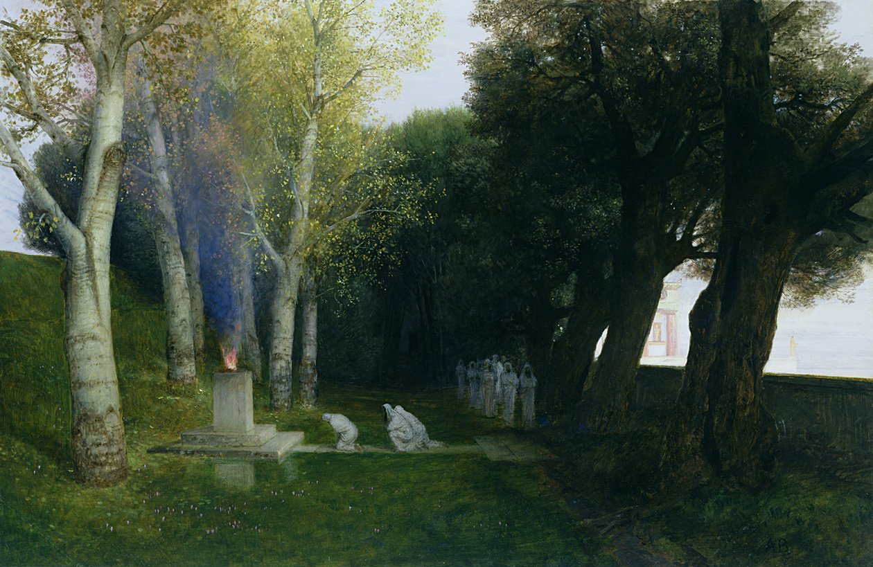 Sacred Grove, 1886 alkotó: Arnold Böcklin