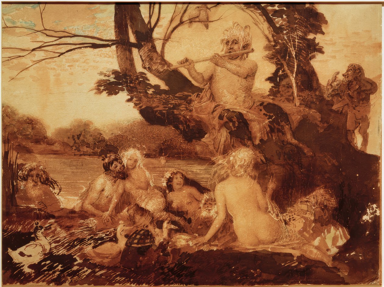 Nimfák és szatírok alkotó: Arnold Böcklin