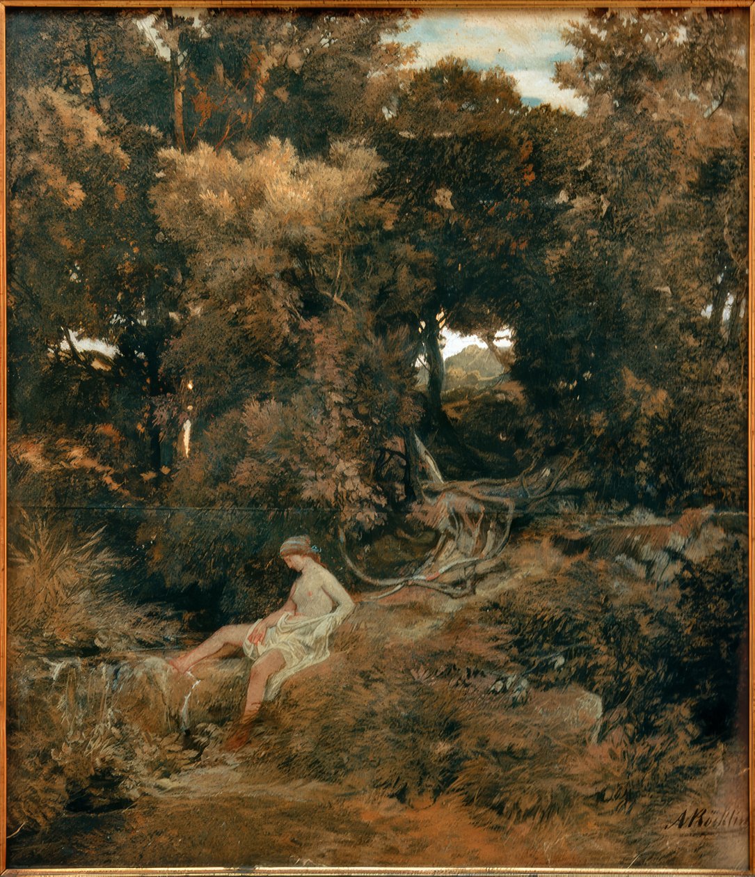 Nimfa a forrásnál alkotó: Arnold Böcklin