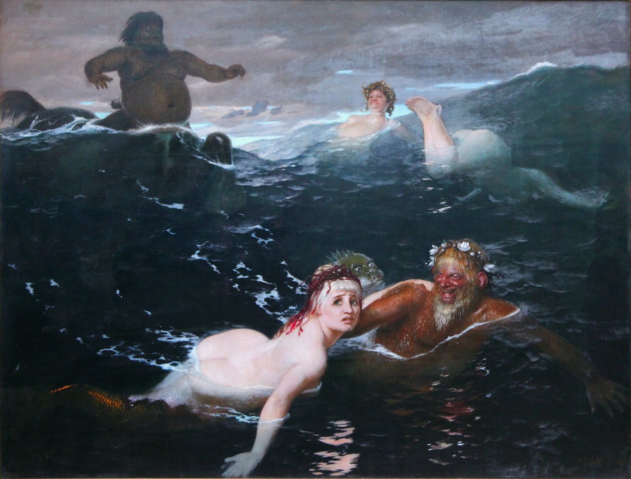 Játék a hullámokban alkotó: Arnold Böcklin