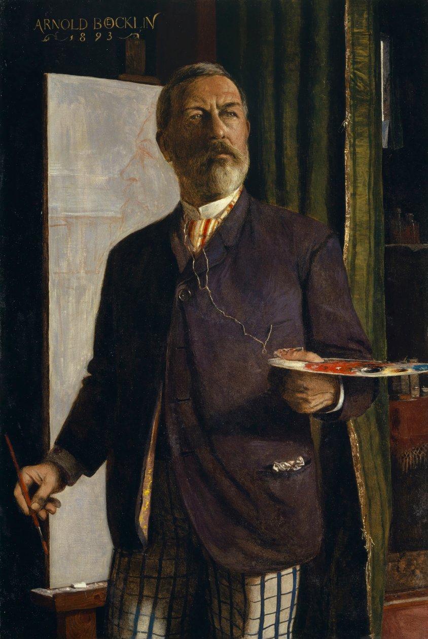 Önarckép a műteremben, 1893. alkotó: Arnold Böcklin