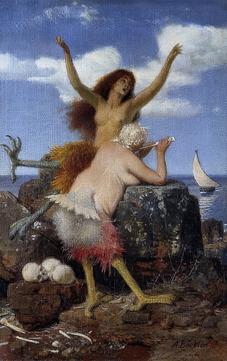 Szirénák. 1875 alkotó: Arnold Böcklin