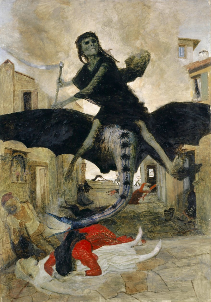 A pestis, 1898. alkotó: Arnold Böcklin
