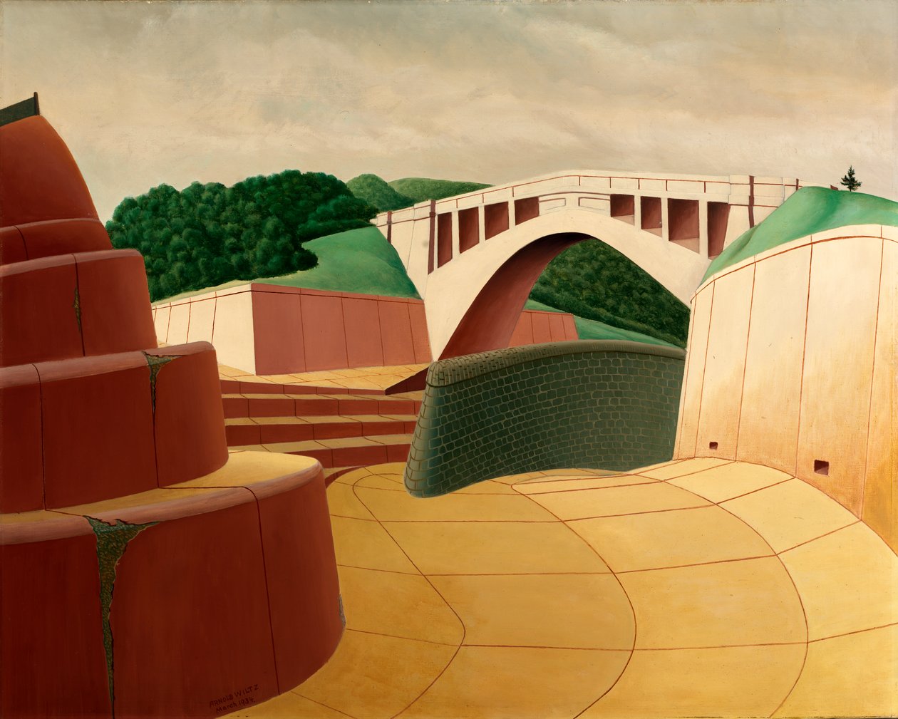 Spillway, Ashokan-gát, 1934. alkotó: Arnold Wiltz