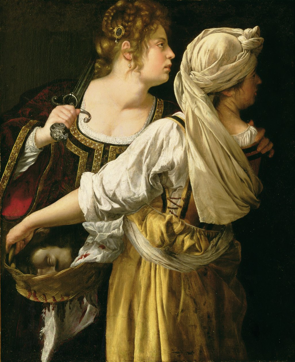 Judit és szolgája (olaj, vászon) alkotó: Artemisia Gentileschi