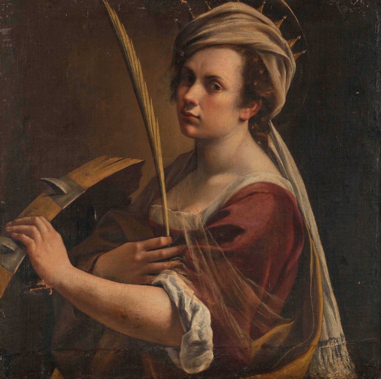 Alexandriai Szent Katalin önarcképe alkotó: Artemisia Gentileschi