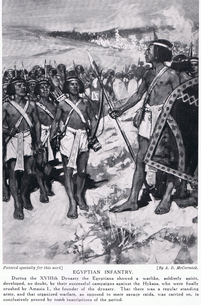 egyiptomi gyalogság, 1920 körül alkotó: Arthur David McCormick