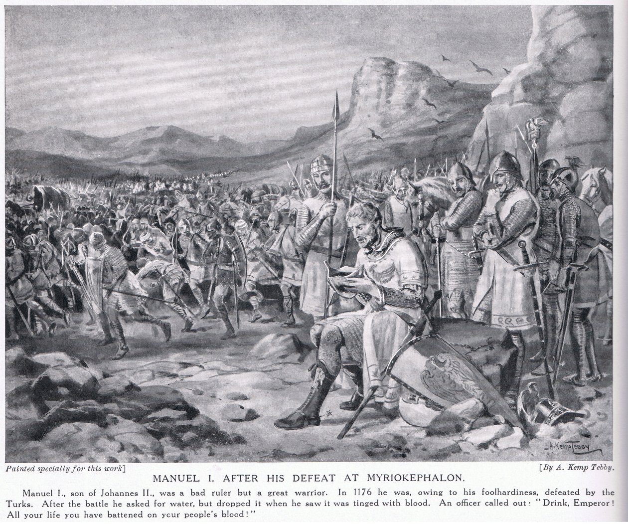 I. Mánuel myriokephaloni veresége után i.sz. 1176-ban alkotó: Arthur Kemp Tebby