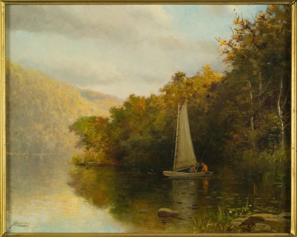 Vitorlás a folyón, 1875 körül alkotó: Arthur Quartley