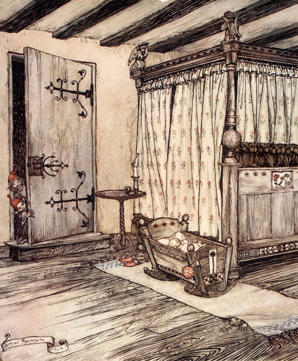 ..Majdnem tündéri idő, illusztráció William Shakespeare 1908-as Szentivánéji álom című művéből alkotó: Arthur Rackham
