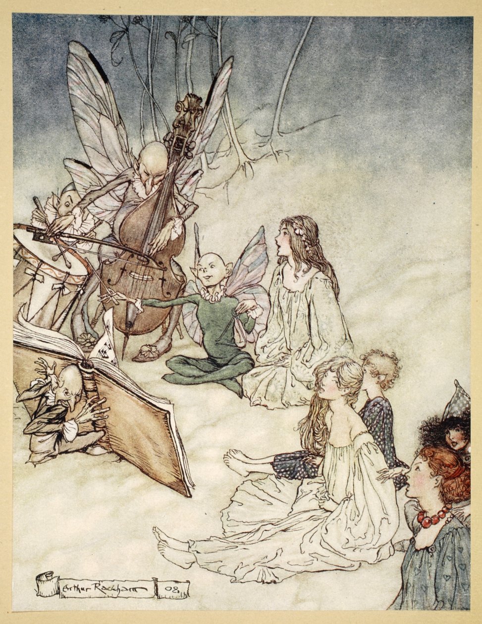 És egy tündérdal, William Shakespeare 1908-as Szentivánéji álom című művéből alkotó: Arthur Rackham