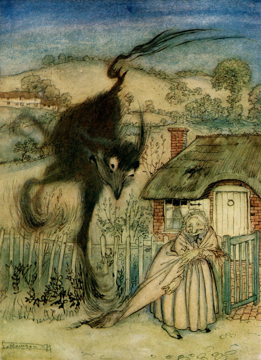 The Bogey Beast, az angol mesékből, F.A. Steel újramondta, 1927 alkotó: Arthur Rackham