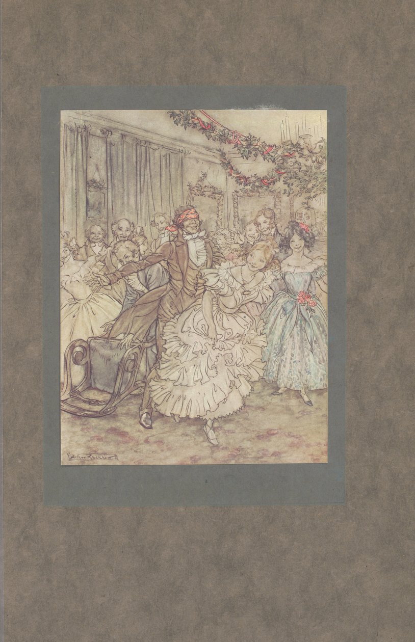 „Ahogy utánajárt annak a kövérkés nővérnek a csipkekötőben!”, 1915 alkotó: Arthur Rackham