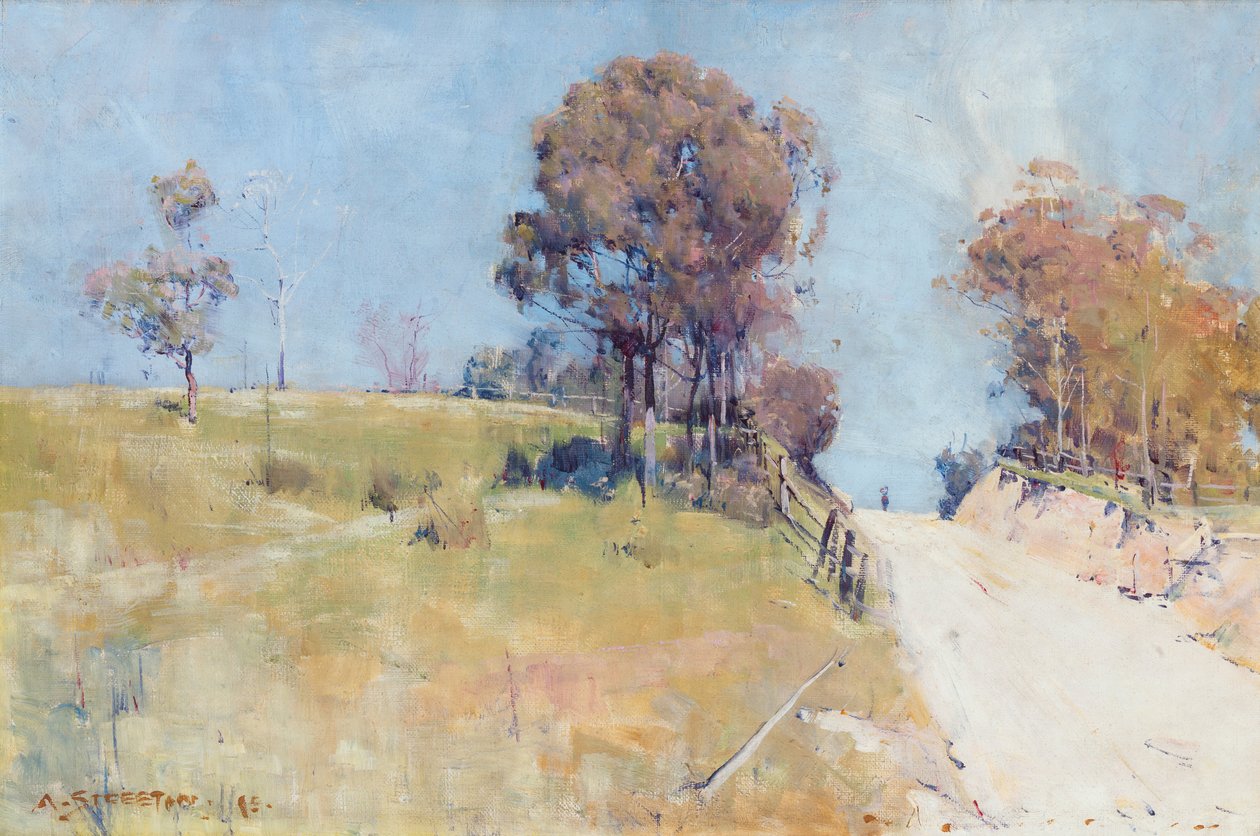 Napfény (vágás forró úton) alkotó: Arthur Streeton