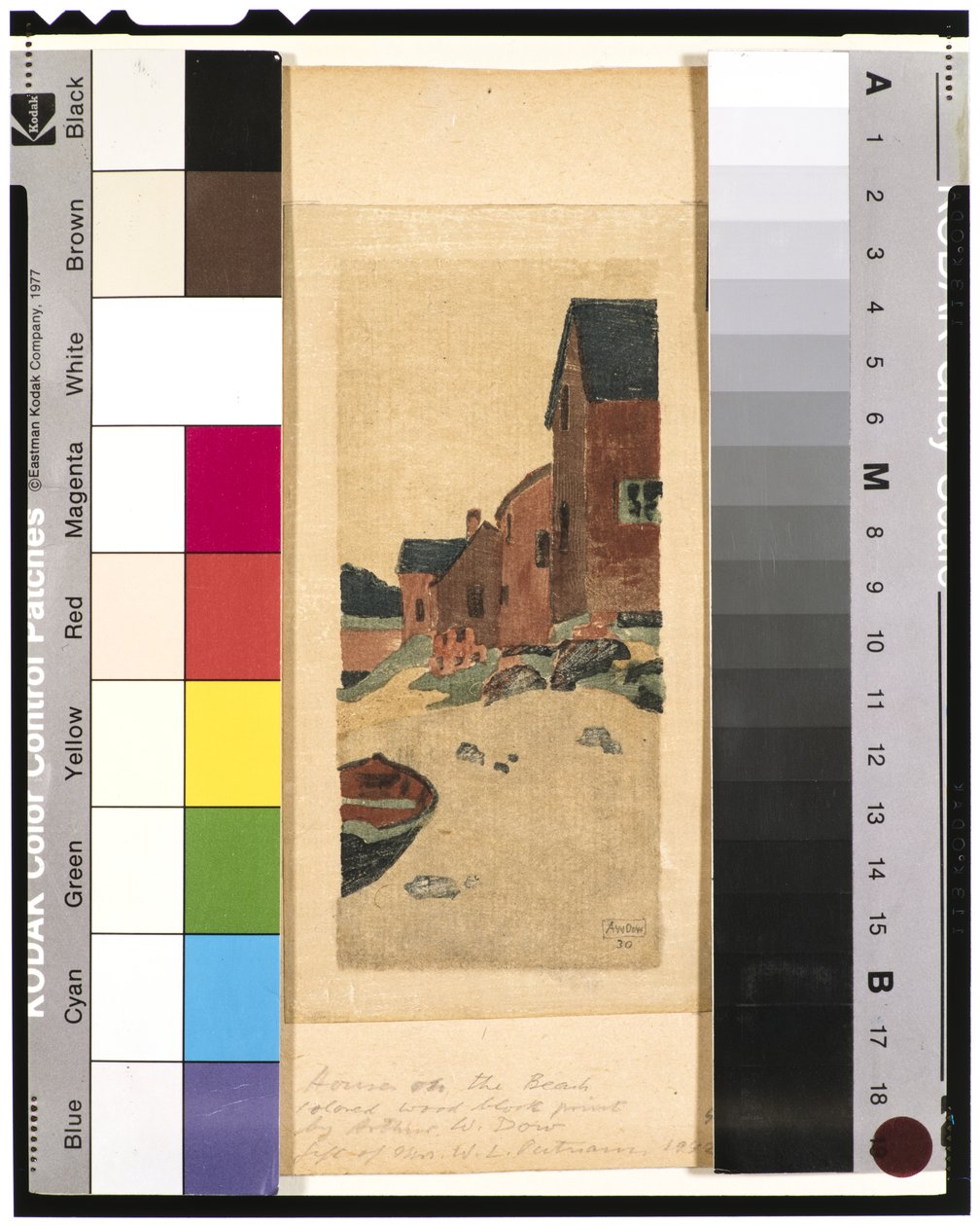 Egy szürke nap (Házak a tengerparton), 1895 körül alkotó: Arthur Wesley Dow