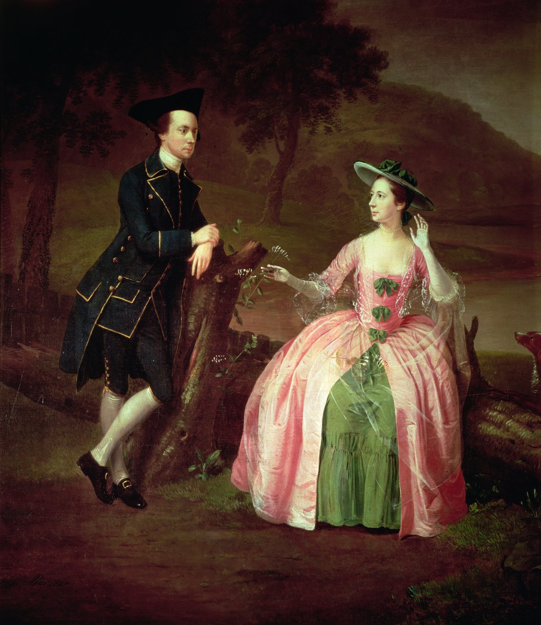 Sir George és Lady Strickland alkotó: Arthur Devis