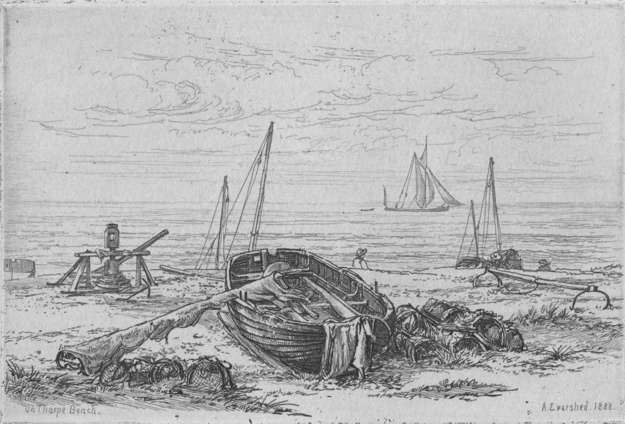 "A Thorpe Beachen", 1888. alkotó: Arthur Evershed