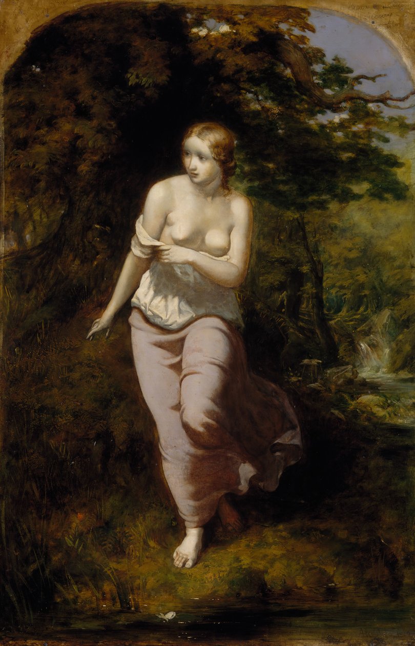 Musidora fürdő, 1849. alkotó: Arthur Hughes