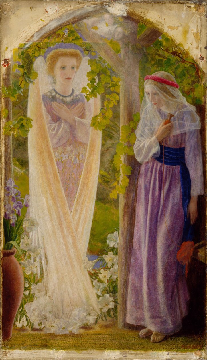 Angyali üdvözlet, 1858 alkotó: Arthur Hughes