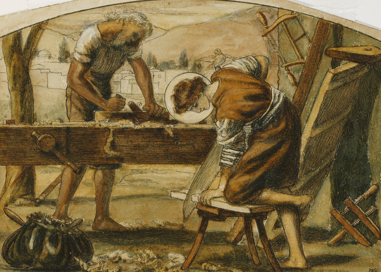 Az asztalos, alkotó: Arthur Hughes