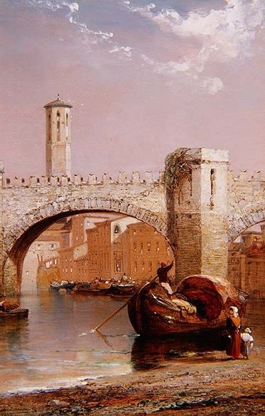Az Old Bridge, Verona alkotó: Arthur Joseph Meadows