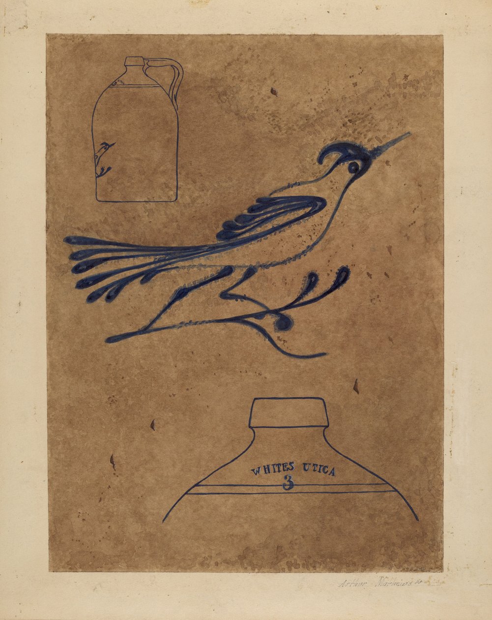 Kőedény kancsó, c. 1937. alkotó: Arthur Matthews