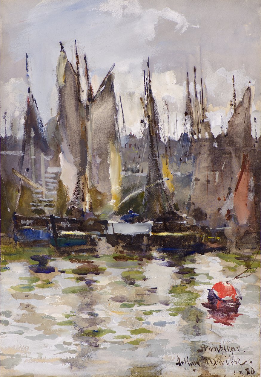 Honfleur kikötője alkotó: Arthur Melville