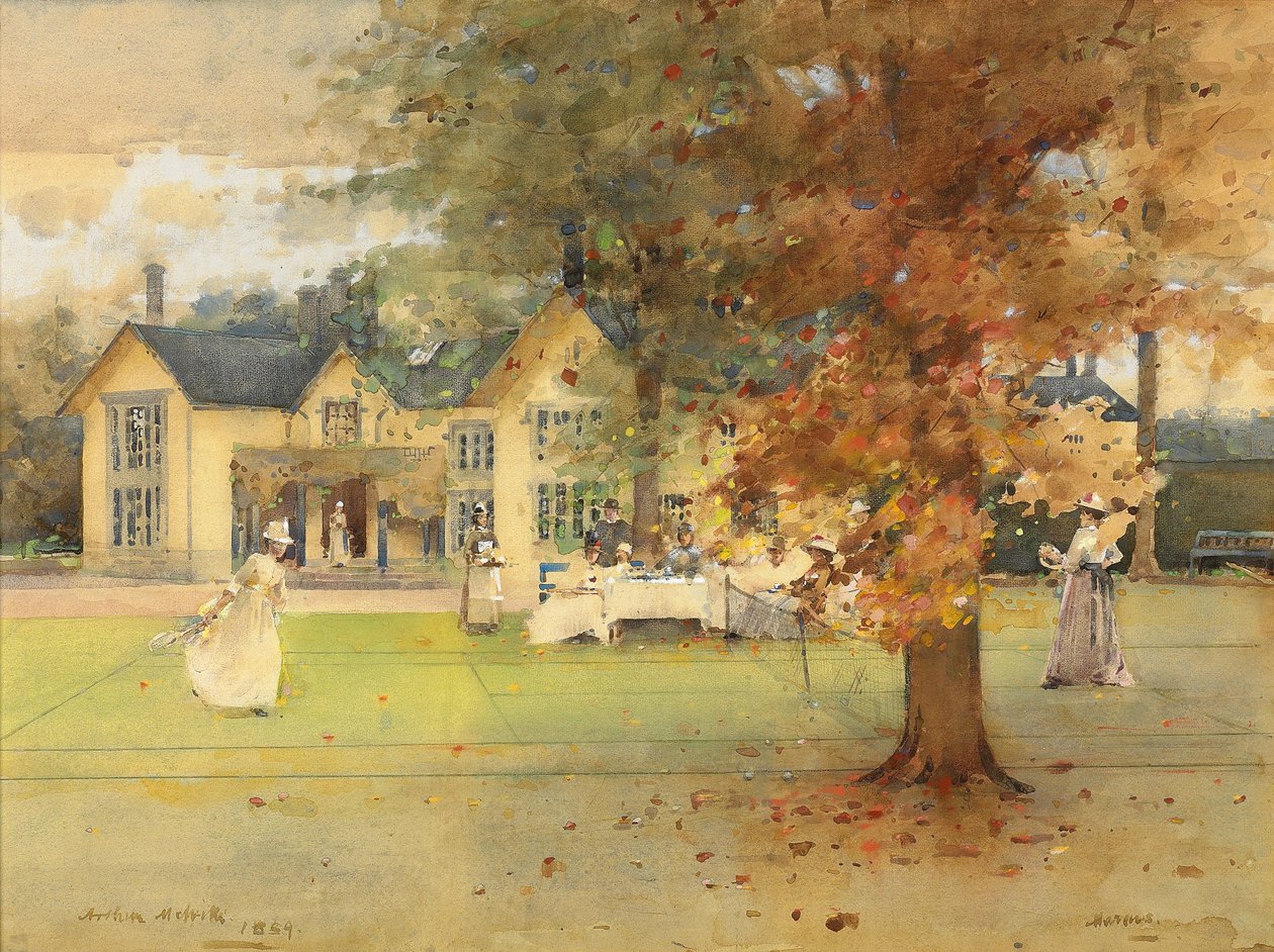 The Lawn Tennis Party Marcusnál, 1889 alkotó: Arthur Melville