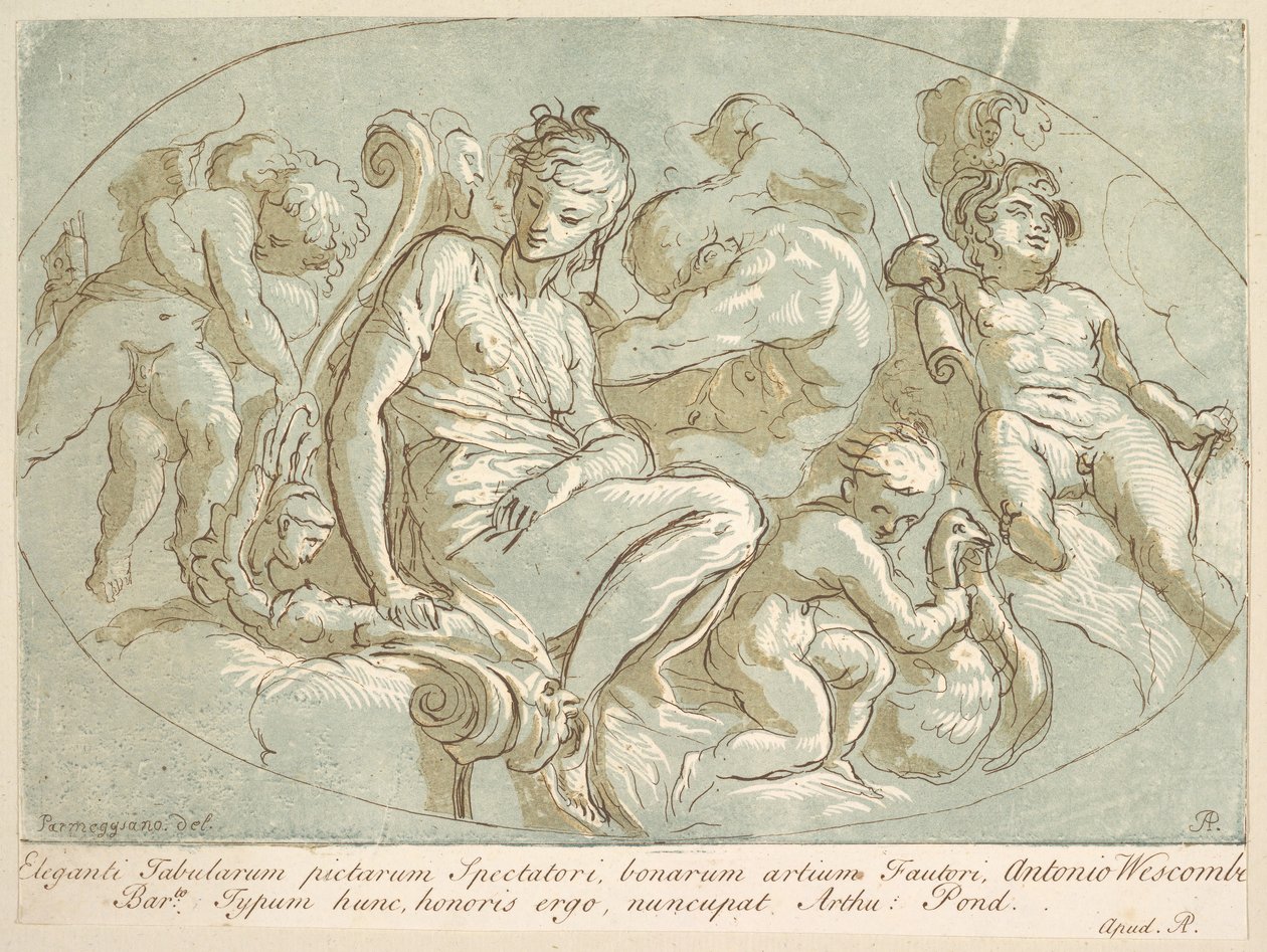 Vénusz Puttival körülvéve, kb. 1735. alkotó: Arthur Pond