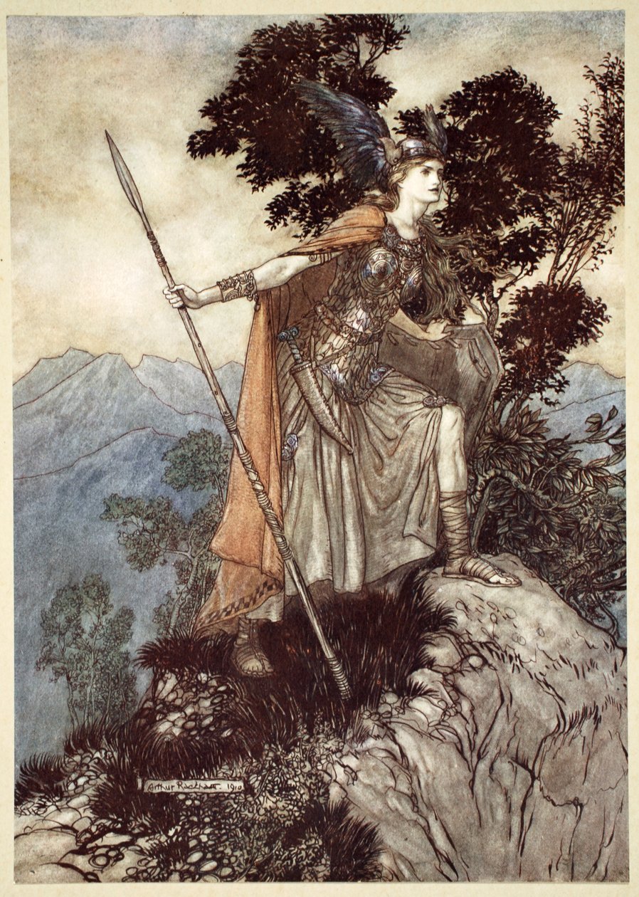 "Brunnhilde", 1910. alkotó: Arthur Rackham
