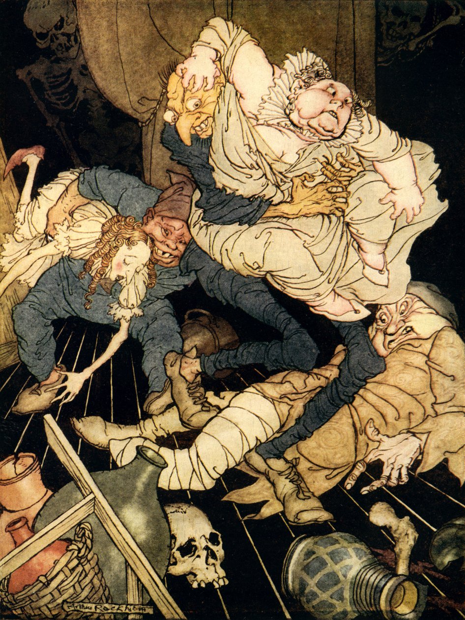 Pest király, Edgar Allan Poe alkotó: Arthur Rackham